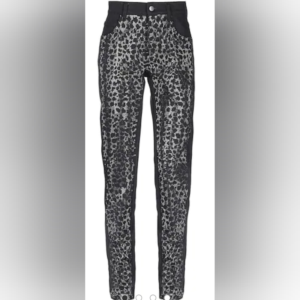 NWTags Philosophy Di Lorenzo Serafini denim pants with Rhinestones Sz8 +1200